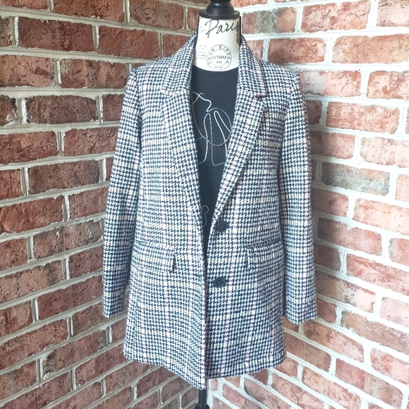Multi-Color Houndstooth Blazer - Picture 1 of 7